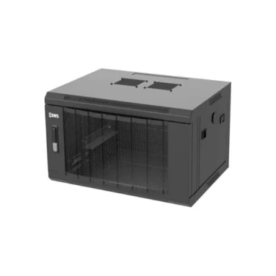 Afbeelding van DSIT 6U wandkast met geperforeerde deur 600x450x368mm serverbehuizing serverrack serverkast 19 inch