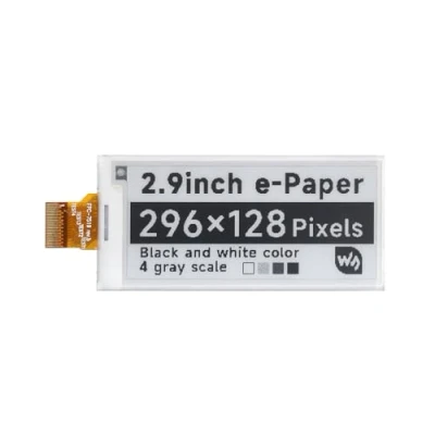 Afbeelding van Waveshare 2.9 Inch E Paper Raw Display Panel 296x128 Resolution 3.3V Ink Electronic Screen without PCB with Embedded Controller Support Partial Refresh,Communicating via SPI interface