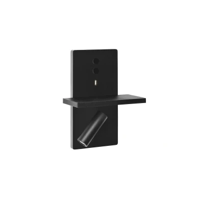 Afbeelding van LEDS C4 E Lamp LED wandlamp met spot, zwart