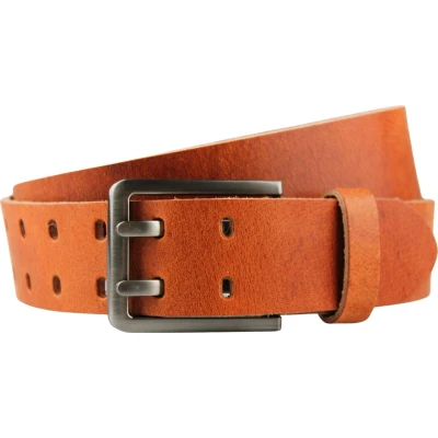 Afbeelding van Fana Belts Leren Riem Cognac 4,5 cm Breed Grote Maat Riemen Taillemaat 125