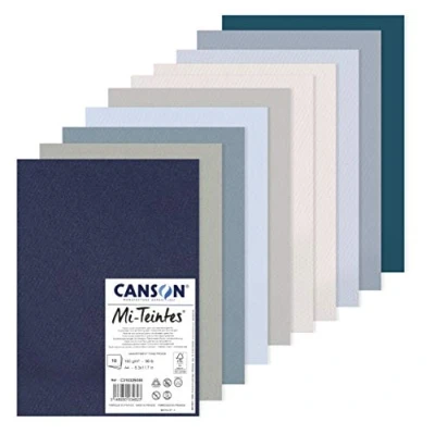 Afbeelding van CANSON MI TEINTES® honingraatpapier 10 vellen A4 160 g/m² koude tinten