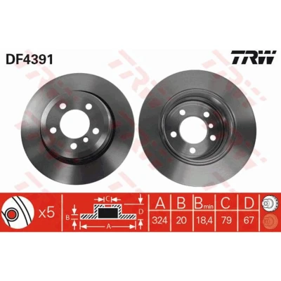 Afbeelding van Trw Remschijf DF4391
