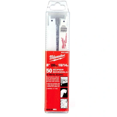 Afbeelding van MILWAUKEE 48016293 reciprozaagblad voor hout / metaal kunststof 200mm 10/14 TPI (50 st.)