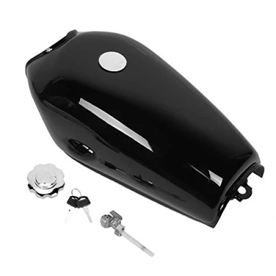 Afbeelding van Gas Brandstof Benzine Tank, Motorfiets Universele Tank Met Cover Switch Fit, Heldere Zwarte Retro Brandstoftank Moto Quad Type voor CG125