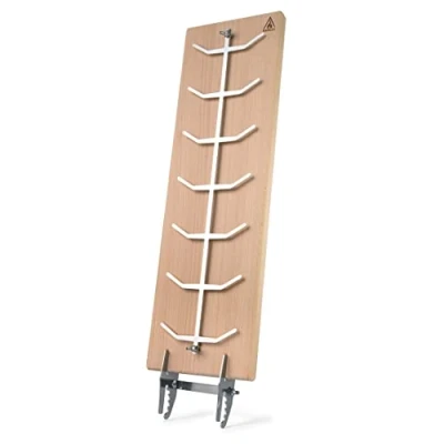 Afbeelding van BargenBasics Grote zalmplank met stevige roestvrijstalen houder rookplank beukenplank voor vuur zalm grillaccessoires vuurschalen kogelbarbecue rookoven