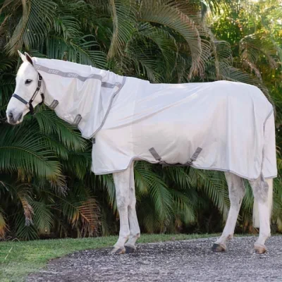 Afbeelding van Horseware Vliegendeke Amigo Integrated Zilver/Grijs