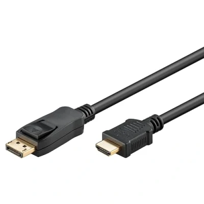 Afbeelding van DisplayPort naar HDMI kabel DP 1.2 / 1.4 (4K 30Hz) zwart 1 meter