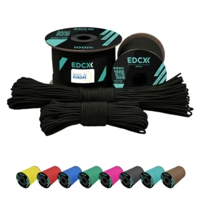 Afbeelding van EdcX 2 mm Nylon Paracord 275 (50 en 100 m) 100% touw, 3 Strengs koord, koord in vele kleuren (Army Green, 50