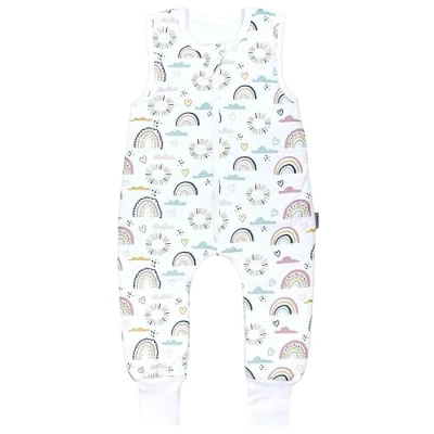Afbeelding van TupTam Baby Uniseks Winterslaapzak met Broekspijps 2.5 Tog, Regenboog hart wolken, 116 122