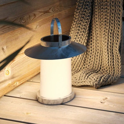 Afbeelding van Nordlux Lamp op zonne energie Temple To Go, zink, hoogte 30 cm