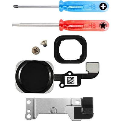 Afbeelding van MMOBIEL Home Button voor iPhone 6S / Plus (ZWART) inclusief Reparatie Tools