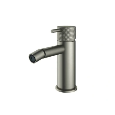 Afbeelding van HotBath Cobber X bidetmengkraan zonder waste Geborsteld nikkel