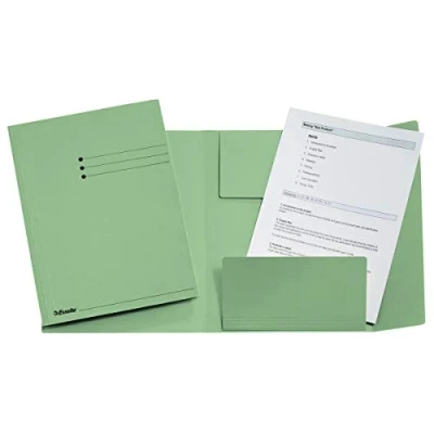 Afbeelding van 50x Dossiermap Esselte 275gr 3kleppen groen