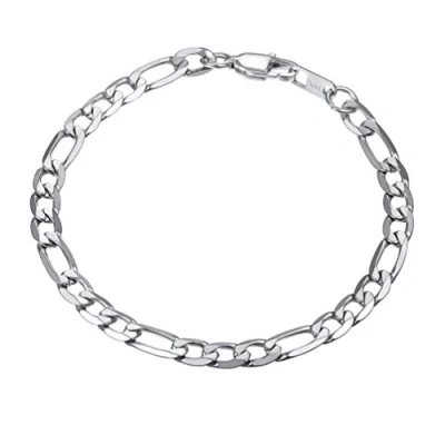 Afbeelding van PROSTEEL Heren armband glanzend roestvrij staal Figaroketting goud/zilver/zwart 3+1 schakels 6 mm/9 mm/13 mm breed, lengte naar keuze, Taille unique, Niet edelmetaal, Geen