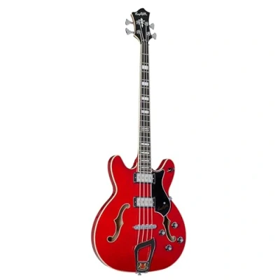 Afbeelding van Hagström Viking Bass Wild Cherry Transparent 4 snarige basgitaar