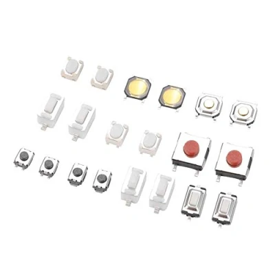 Afbeelding van Akozon tactiele drukschakelaar, 250 stuks, touch schakelaar, drukknop, micro assortiment voor auto, afstandsbediening, sleutel met doos