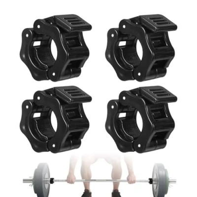 Afbeelding van ShinherYee 6 stuks haltersluitingen, haltersluitingen 28 mm, korte halterstang, snelsluiting, halter snelsluiting voor lange halterstangen, zwart (28 mm)