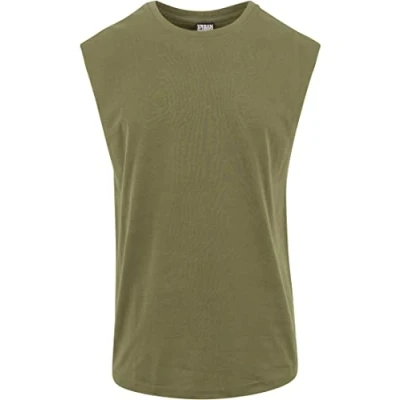 Afbeelding van Urban Classics OPEN EDGE Sleeveless Top, Heren, Maat: Large, Olive