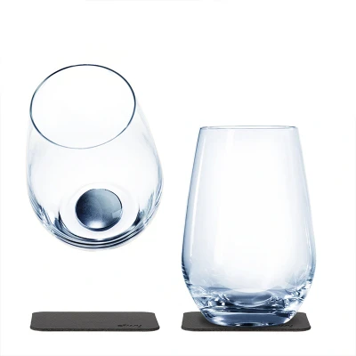 Afbeelding van Silwy Magnetisch Kristallen Drinkglas 0,4L (set a 2)