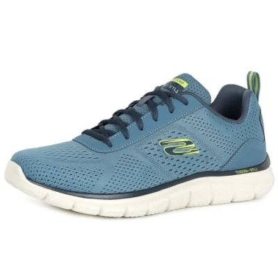 Afbeelding van Skechers Heren Track LESHUR Sneaker, Slate Mesh/Synthetisch, 13 UK, Leisteen Mesh Synthetisch, 48.5 EU