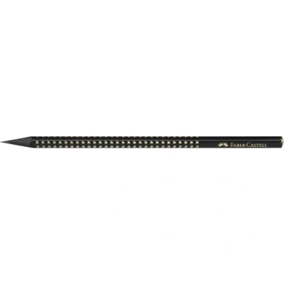 Afbeelding van 12x Potlood Faber Castell grafiet Grip Sparkle Midnight goud