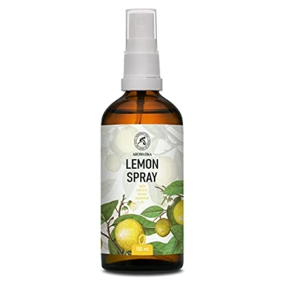 Afbeelding van Citroenkamerspray en luchtverfrisser, 100 ml, gemaakt van zuivere etherische citroenolie, natuurlijke geurspray, ontspannende kamergeur, slaapspray, aromatische spray