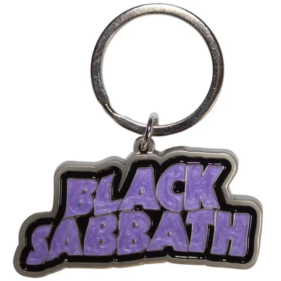 Afbeelding van Black Sabbath Wavy Logo Bordered Sleutelhanger Zilverkleurig