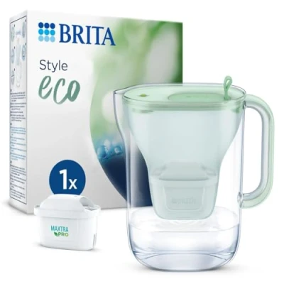 Afbeelding van BRITA Waterfilterkan Style eco groen (2,4 l) incl. 1 MAXTRA PRO All in cartridge Duurzaam filter modern design ter vermindering van kalk, chloor, lood en verontreinigingen