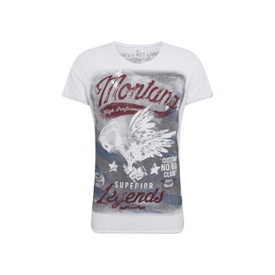 Afbeelding van KEY LARGO Mt Montana Round T shirt voor heren, wit (1000), XL