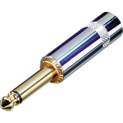 Afbeelding van REAN NYS224G 6,35mm Jack (m) connector metaal verguld 2 polig / mono