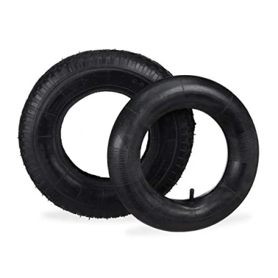 Afbeelding van Relaxdays kruiwagenwiel 4.00 8 inch profiel buitenband &amp; binnenband reserveband