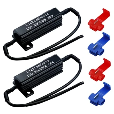 Afbeelding van L &amp; P B547 2 stuks H1 H3 HB3 HB4 H7 H8 H11 P21W PY21W CanBus 50Watt 6ohm belastingsweerstand LED SMD lampen zonder foutmelding knipperlicht dagrijlicht TFL mistlicht achteruitrijlicht