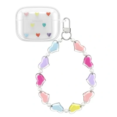 Afbeelding van kwmobile draadloze In ear oordopjes case compatibel met Sony LinkBuds S hoesje Oortjes hoes armband transparant/meerkleurig