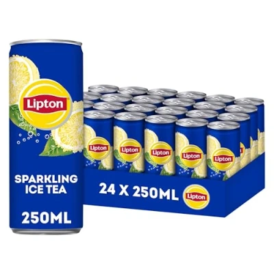 Afbeelding van Lipton Sparkling Ice Tea, een heerlijk verfrissende ijsthee 24 x 250 ml Voordeelverpakking