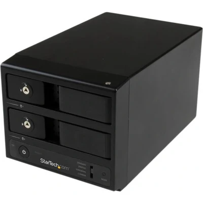 Afbeelding van StarTech.com USB 3.0 / eSATA trayless 3,5 inch SATA III harde schijfbehuizing met dubbele bay en UAS