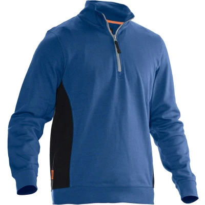 Afbeelding van Jobman 5401 Halfzip Sweatshirt 65540120 hemelsblauw/zwart