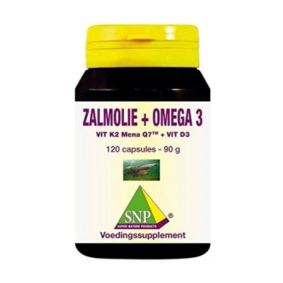 Afbeelding van Snp Zalmolie &amp; Vit. K2 Mena Q7 D3 E, 120 capsules