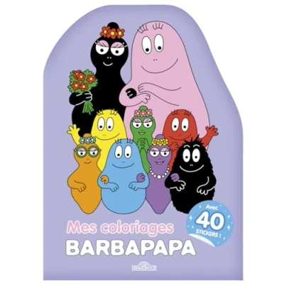 Afbeelding van Barbapapa Mes Coloriages Avec des stickers Dès 3 ans: 40 !