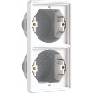 Afbeelding van Niko New Hydro Inbouwdoos 2 voudig verticaal Alpinwit IP55 (701 74000)