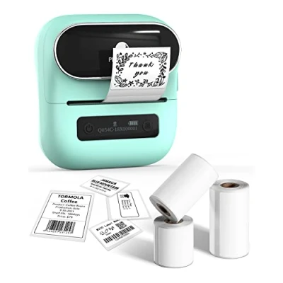 Afbeelding van Phomemo M220 Labelprinter, Grootte 20 75 mm, Ondersteuning met Telefoons en PC, Labelfabrikant Voor Thuis, Kantoor Kleine Bedrijven, 3 Roll Labels