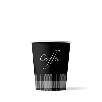 Afbeelding van Koffiebeker to go Kartonnen Bekers Zwart Coffee 180cc / 7.5 oz Doos 2500 stuks