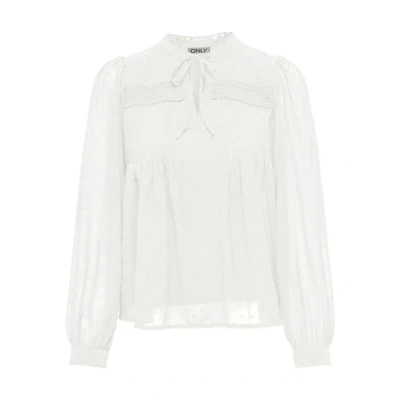 Afbeelding van ONLMADONNA L/S TOP WVN, cloud dancer, S