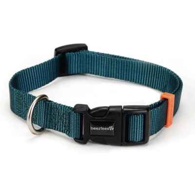Afbeelding van Beeztees Nylon Halsband Uni Donker Groen 48 70cmx25mm