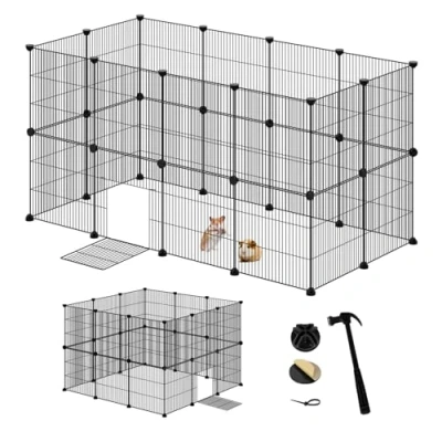 Afbeelding van EUGAD Kleine Dier Kinderbox DIY Huisdieren Kooi Oefening Hek indoor voor Cavia&#039;s Konijnen Hamster Chinchilla&#039;s Egels