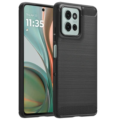 Afbeelding van Motorola moto G75 5G Hoesje Siliconen en TPU (zacht) imoshion Softcase/Backcover Zwart Telefoonhoesje