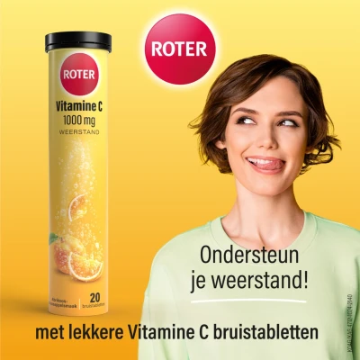 Afbeelding van 6x Roter Vitamine C Bruistabletten Sinaasappel Abrikoos 2 x 20 stuks