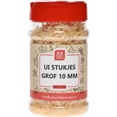 Afbeelding van Van Beekum Specerijen Ui Stukjes Grof 10 mm Strooibus 60 gram