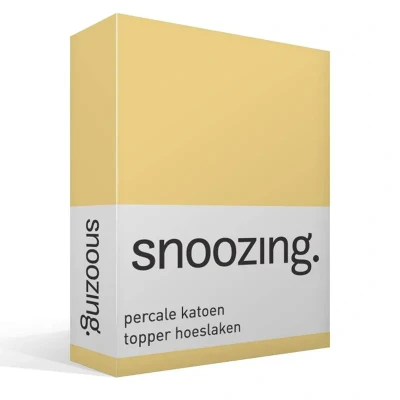 Afbeelding van Snoozing Topper Hoeslaken Eenpersoons 90x200 cm Percale katoen Geel