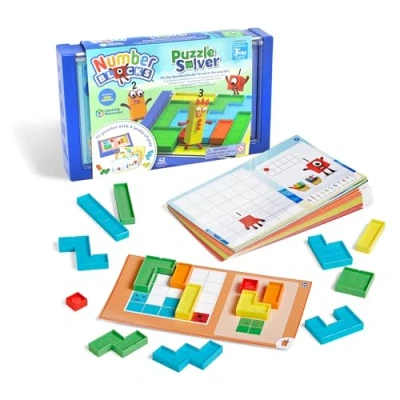 Afbeelding van Learning Resources HM96320UK Numberblocks Oplosser, speelgoed voor kinderen vanaf 3 jaar, 50 puzzels met 4 speelniveaus, reisspellen, meerkleurig,