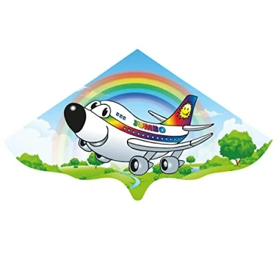 Afbeelding van GÜNTHER FLUGSPIELE 1102 Kindervlieger Jumbo, eenlijnige vlieger van robuuste PE folie voor kinderen vanaf 4 jaar met opwindgreep en koord, ca. 115 x 63 cm groot